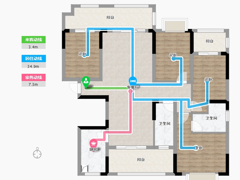 浙江省-杭州市-外滩23号-120.00-户型库-动静线