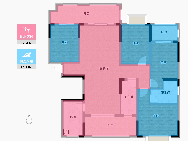 浙江省-杭州市-外滩23号-120.00-户型库-动静分区