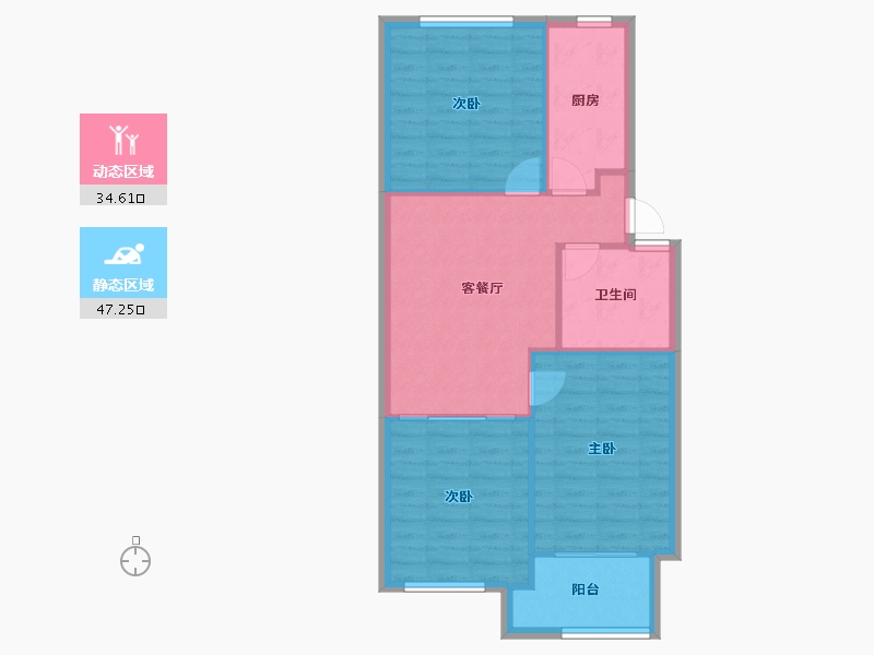 山东省-潍坊市-金都时代新城-77.10-户型库-动静分区