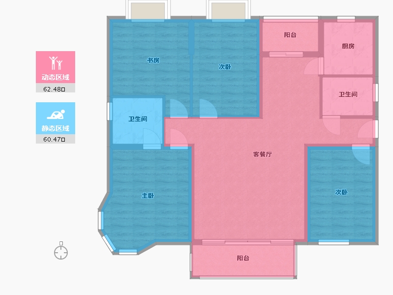 江苏省-南京市-明发滨江新城-三期-118.06-户型库-动静分区