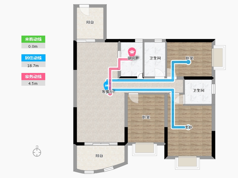 广东省-肇庆市-碧桂园豪布斯卡-103.90-户型库-动静线