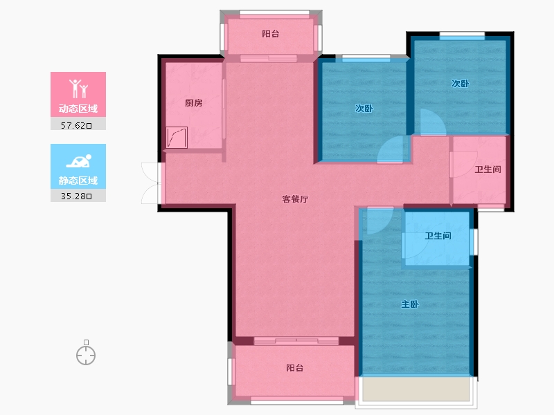 河南省-周口市-圣桦名城-85.00-户型库-动静分区