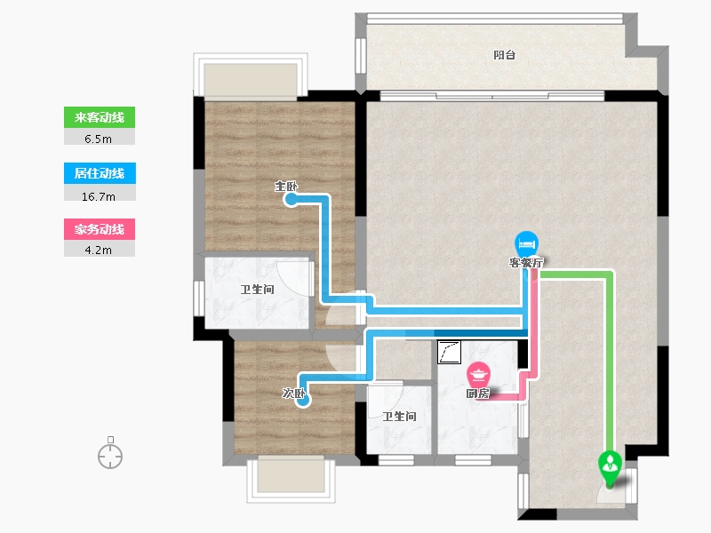 江苏省-常州市-铂悦时代-96.00-户型库-动静线