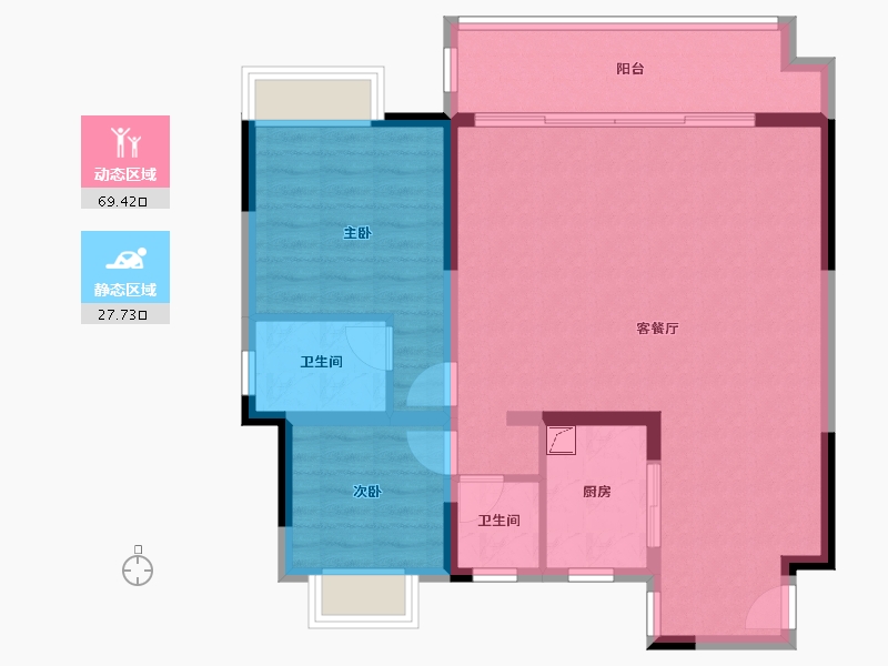 江苏省-常州市-铂悦时代-96.00-户型库-动静分区