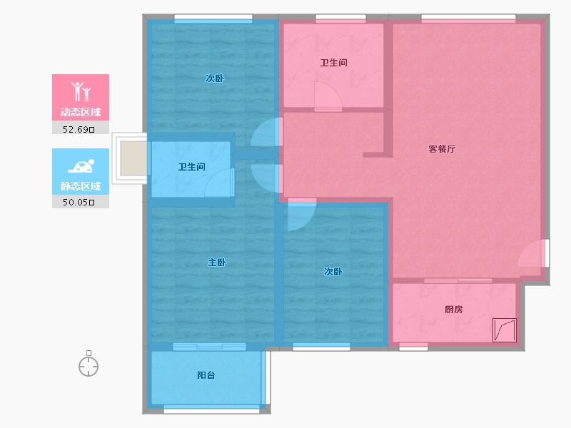 河南省-商丘市-绿城安置房-96.00-户型库-动静分区