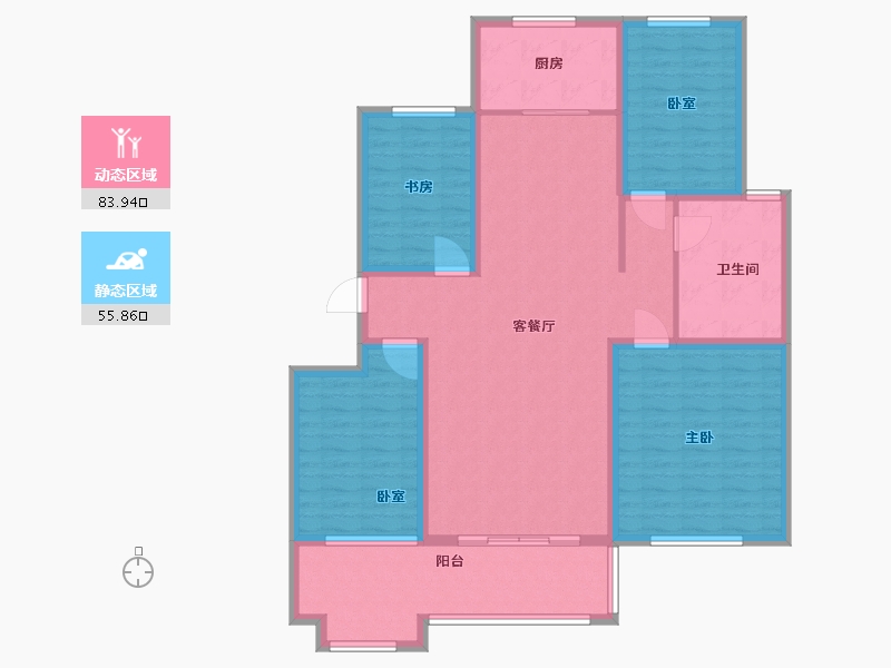 山东省-临沂市-金明寓东区-126.00-户型库-动静分区