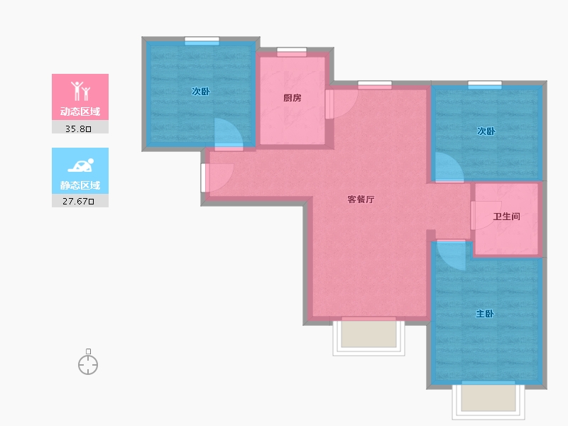 北京-北京市-北京华发·中央公园-67.00-户型库-动静分区