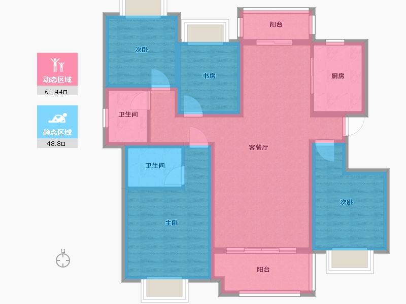 江西省-吉安市-越兴·文华印象-105.00-户型库-动静分区