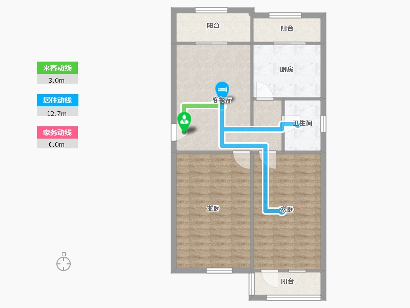 四川省-成都市-抚琴街南四巷小区-1号院-92.00-户型库-动静线