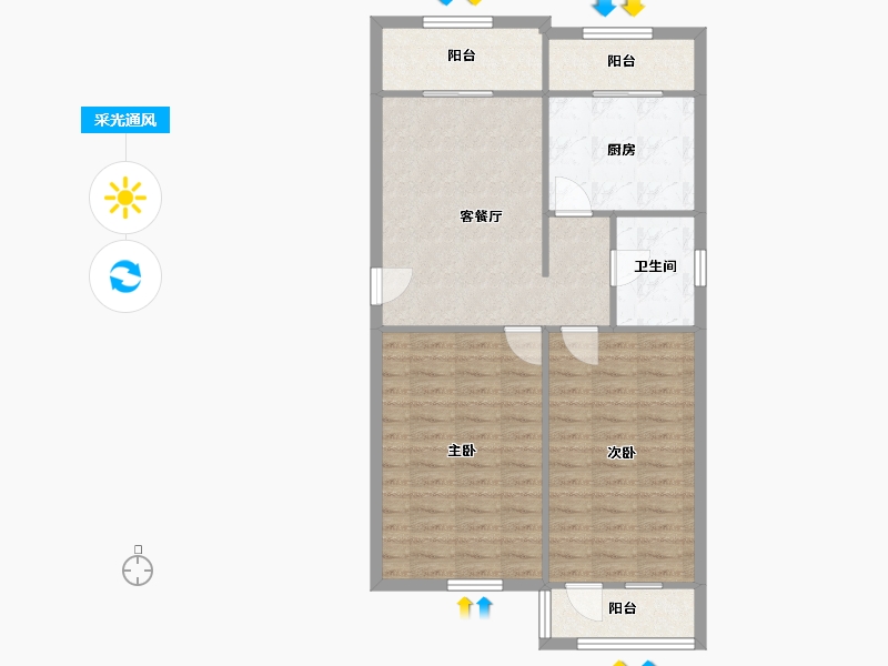 四川省-成都市-抚琴街南四巷小区-1号院-92.00-户型库-采光通风