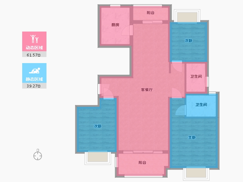 江西省-吉安市-越兴·文华印象-95.00-户型库-动静分区