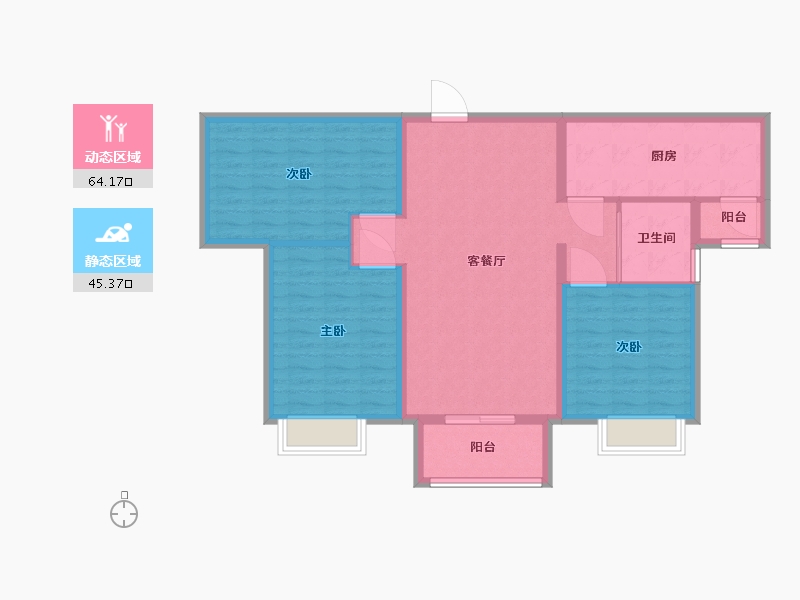 山东省-临沂市-永丰花苑-99.00-户型库-动静分区