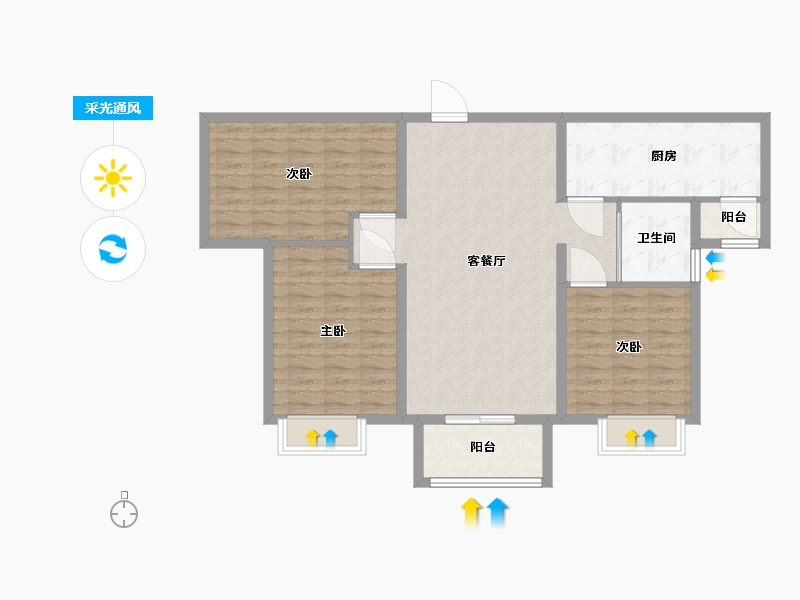 山东省-临沂市-永丰花苑-99.00-户型库-采光通风