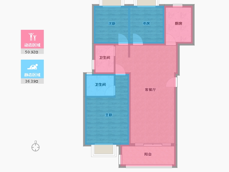 江西省-吉安市-越兴·文华印象-93.00-户型库-动静分区