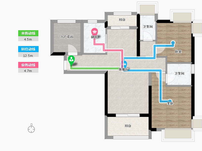 广东省-中山市-华发四季-72.75-户型库-动静线