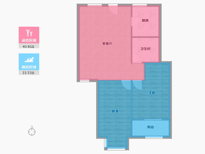 浙江省-杭州市-良辰美苑1区-70.00-户型库-动静分区