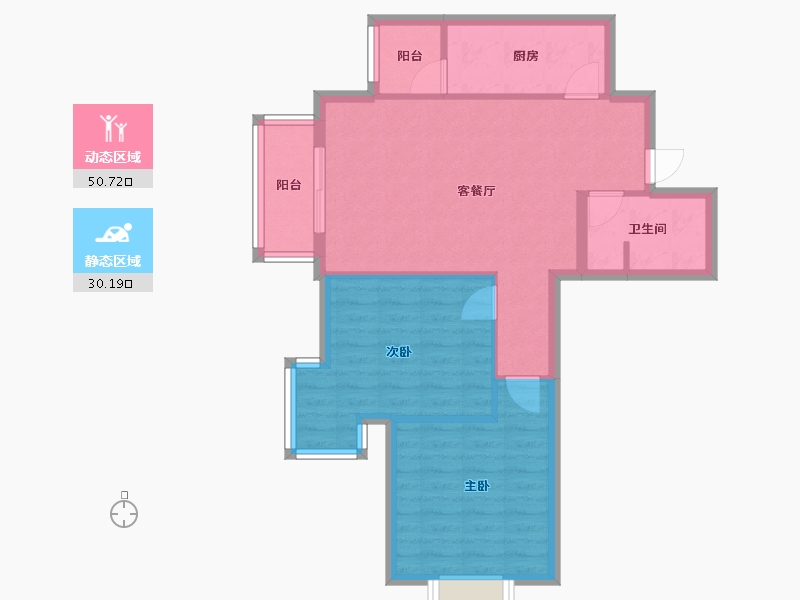 北京-北京市-加州水郡西区-74.00-户型库-动静分区