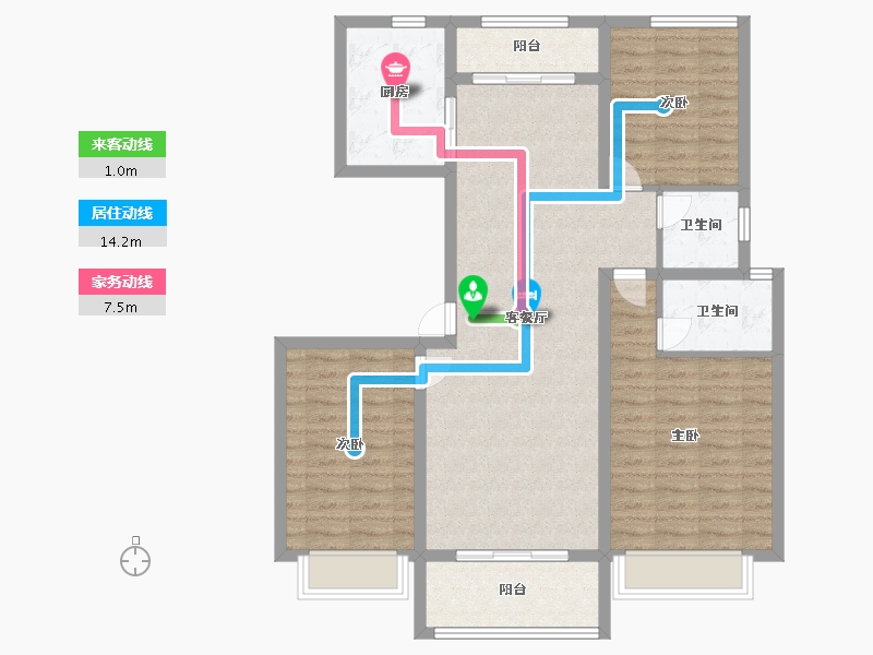 河南省-濮阳市-玖昌悦府-99.96-户型库-动静线