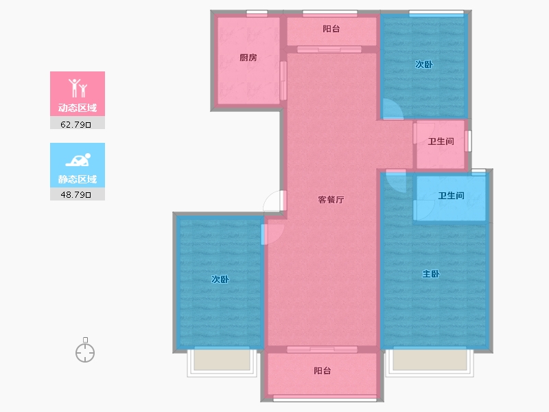 河南省-濮阳市-玖昌悦府-99.96-户型库-动静分区