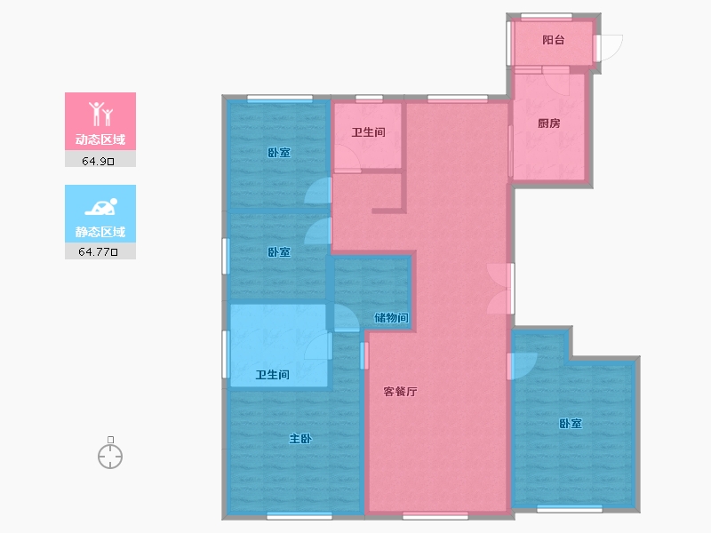 北京-北京市-国誉府-130.00-户型库-动静分区