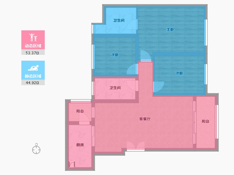 重庆-重庆市-金科-99.00-户型库-动静分区