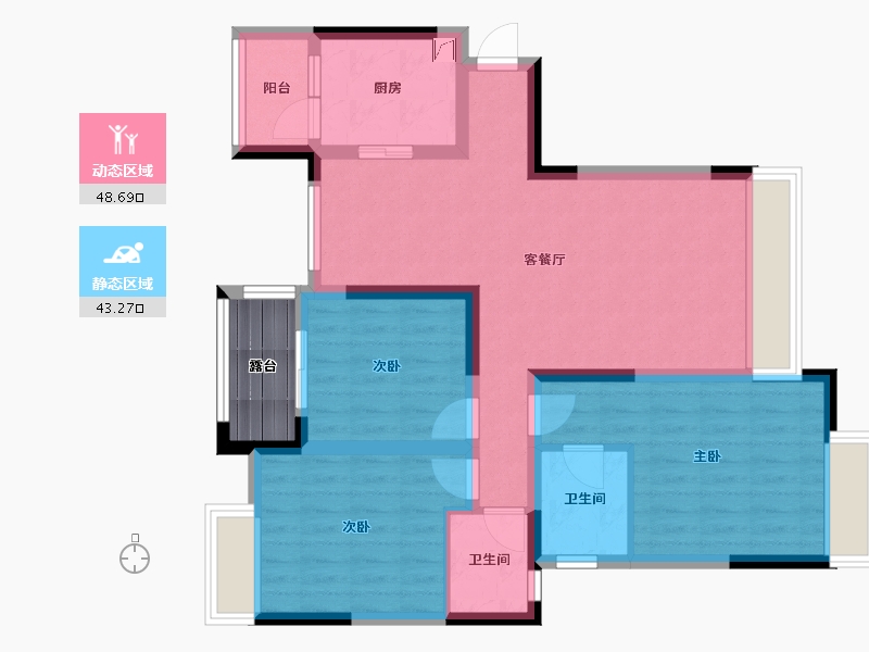 四川省-成都市-幸福世家-105.00-户型库-动静分区