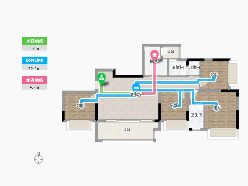 重庆-重庆市-四季丰泰-93.00-户型库-动静线