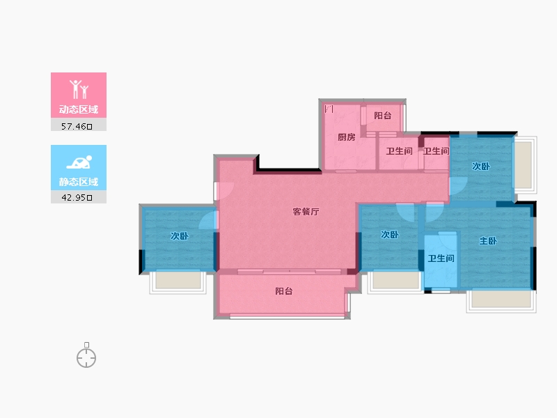 重庆-重庆市-四季丰泰-93.00-户型库-动静分区