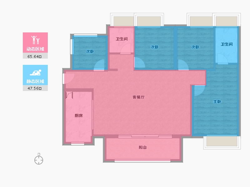 广东省-清远市-保利天汇天境-101.39-户型库-动静分区