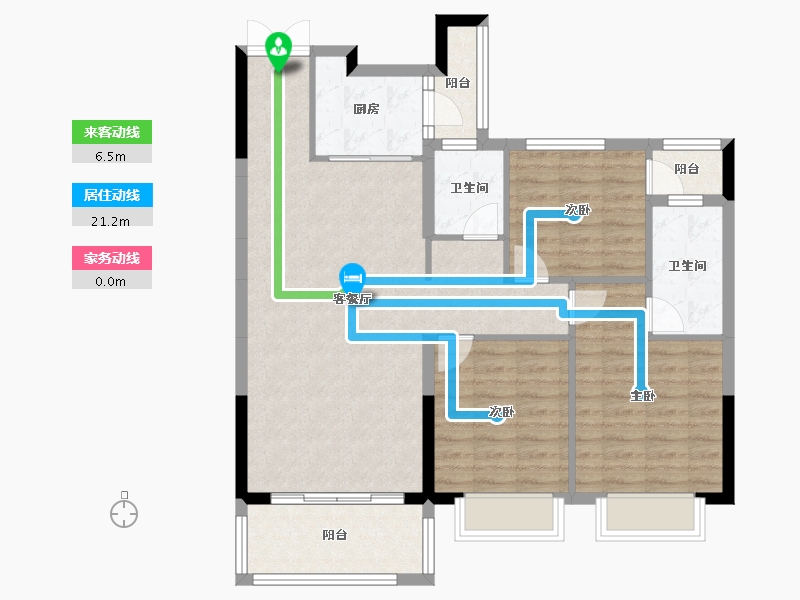 广西壮族自治区-来宾市-金色时代-100.00-户型库-动静线