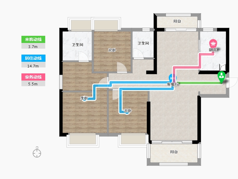 江西省-萍乡市-中鼎景泰园-98.40-户型库-动静线