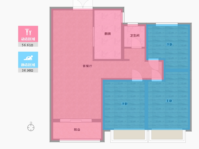 河南省-平顶山市-幸福城壹号院-93.00-户型库-动静分区