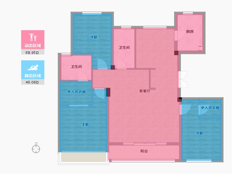 浙江省-台州市-天辰誉府-103.00-户型库-动静分区