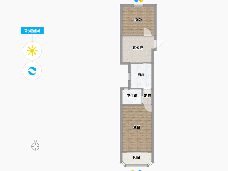 上海-上海市-惠德新村-58.15-户型库-采光通风