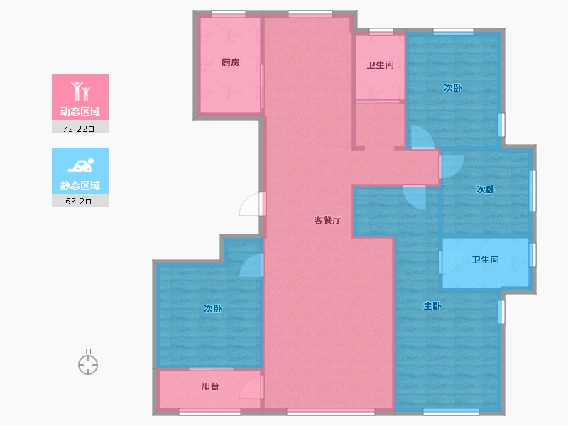 山东省-潍坊市-东城玉苑-136.46-户型库-动静分区