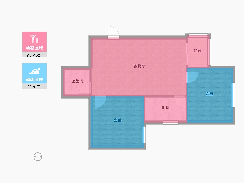 四川省-成都市-金象嘉园-东区-58.00-户型库-动静分区