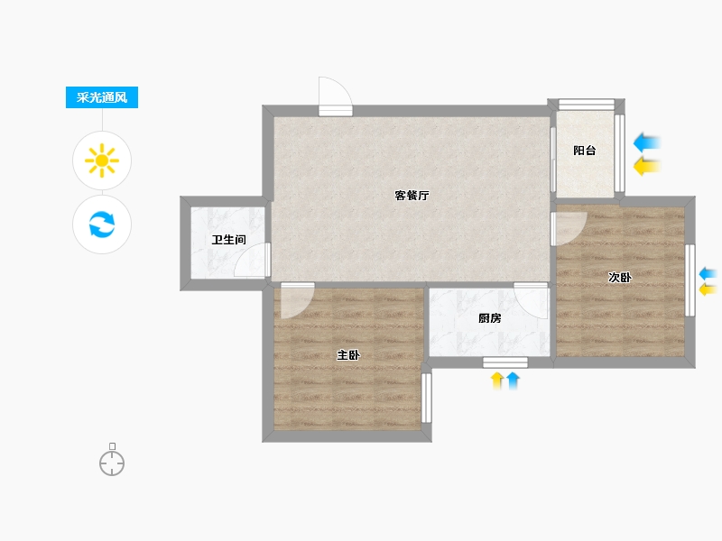 四川省-成都市-金象嘉园-东区-58.00-户型库-采光通风