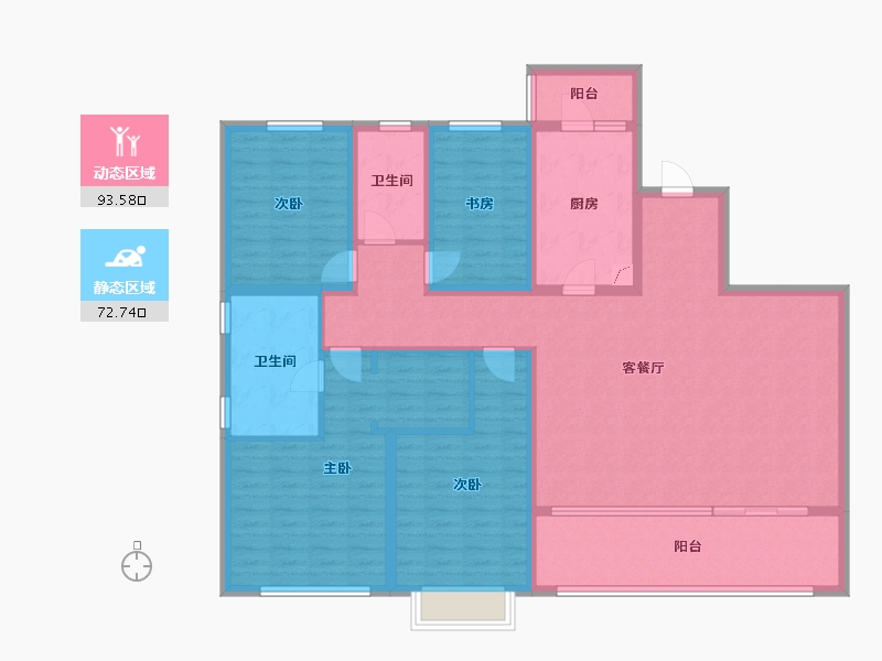 陕西省-咸阳市-融创中央学府-149.00-户型库-动静分区