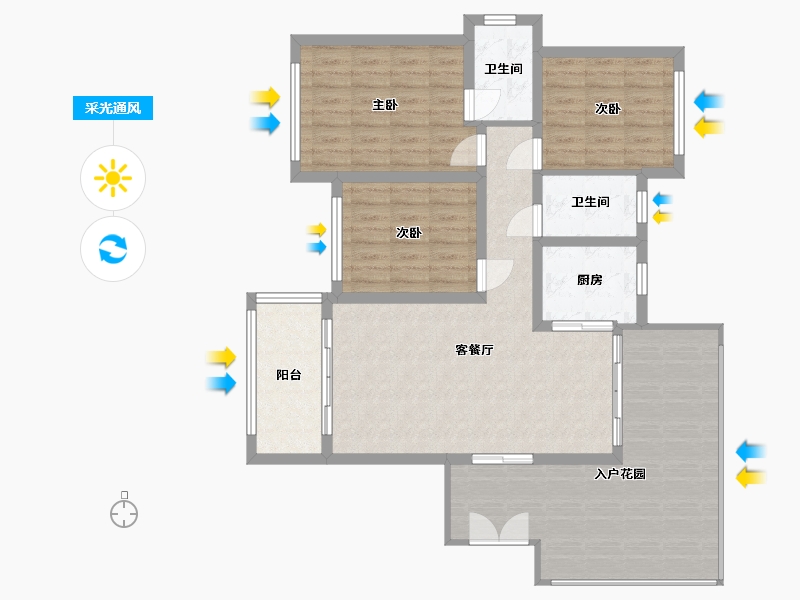 四川省-宜宾市-丽雅 丽府-89.00-户型库-采光通风