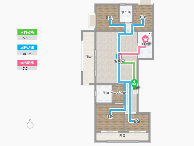 云南省-昭通市-康养小镇-137.31-户型库-动静线