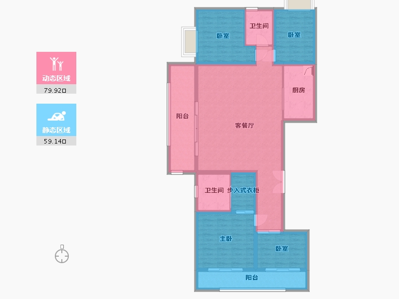 云南省-昭通市-康养小镇-137.31-户型库-动静分区