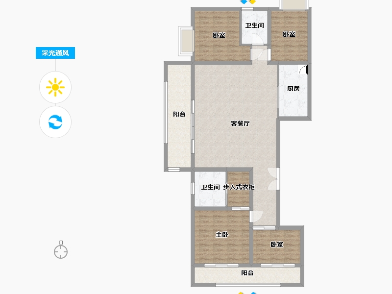 云南省-昭通市-康养小镇-137.31-户型库-采光通风