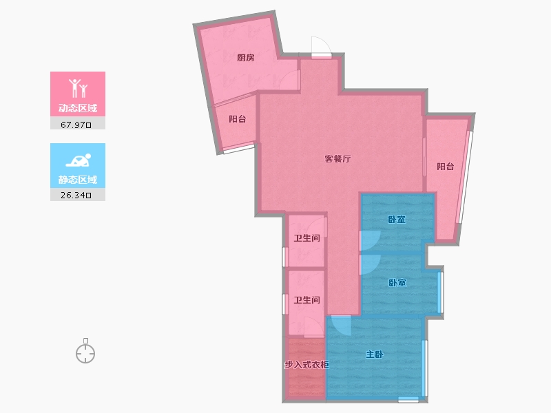 广东省-佛山市-嘉信城市花园-二期-101.19-户型库-动静分区