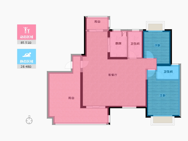 广东省-东莞市-新世纪颐龙湾-100.00-户型库-动静分区