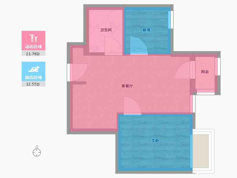 香港特别行政区-元朗区-Wetland Seasons Park-41.60-户型库-动静分区