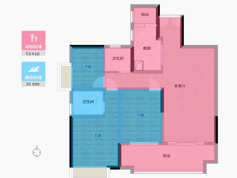 重庆-重庆市-中骏-88.00-户型库-动静分区