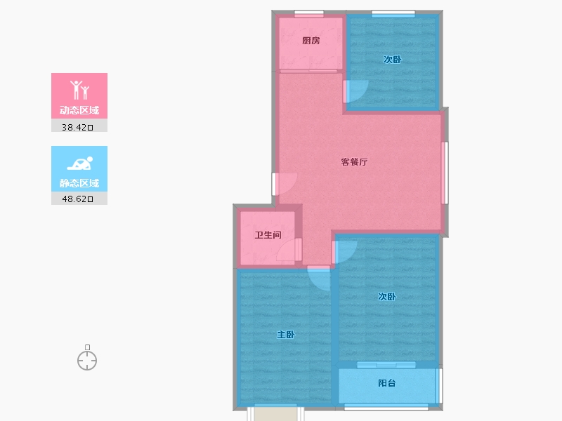 河北省-邯郸市-蓝天金地-90.00-户型库-动静分区