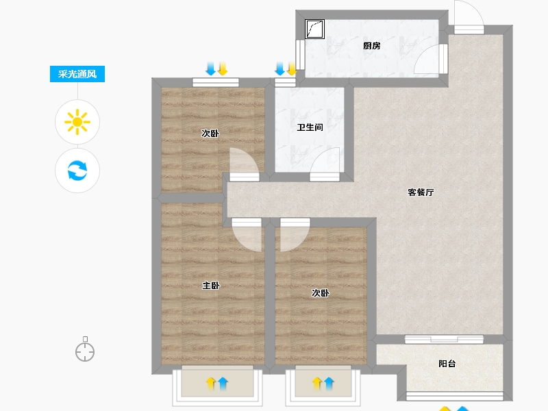 山西省-晋中市-光大小区-73.71-户型库-采光通风