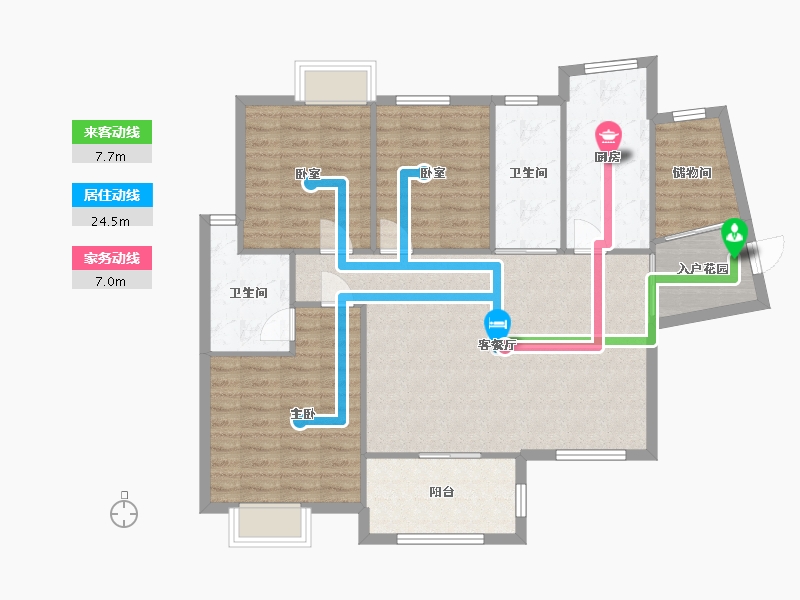 湖北省-武汉市-金地·中心城-西区-106.59-户型库-动静线