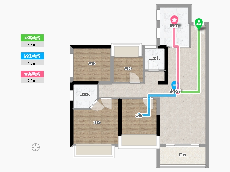 广东省-深圳市-大族·云峰-85.00-户型库-动静线